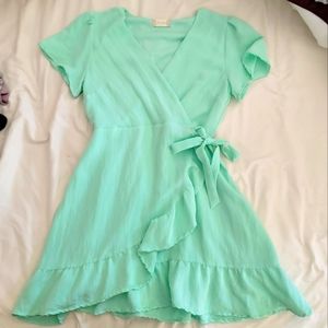 Altar'd State mint green wrap dress